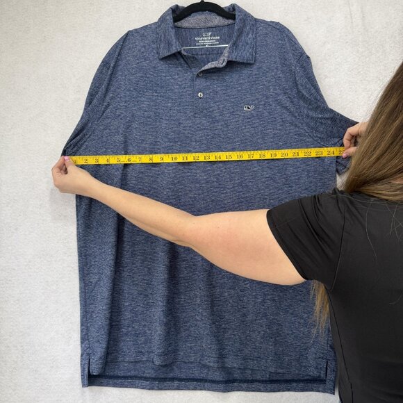 Vineyard Vines Polo Shirt Mens XL Blue Performance Stretch Golf Athletic 2020 - Picture 2 of 7